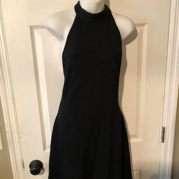black halter dress near me Jessa Plunge Halter Neck Maxi Dress main image 1